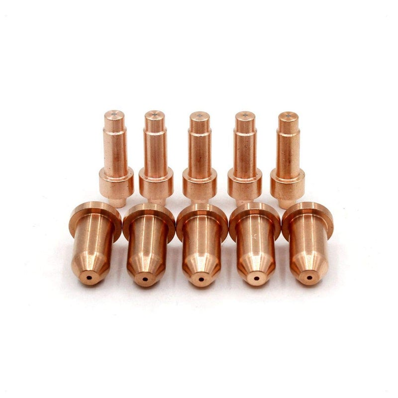 WeldingStop 10 Pieces Plasma Cutting XT40 Torch Consumables Electrode 249926 Nozzle 40A 249928 Tip for Miller - Image 1